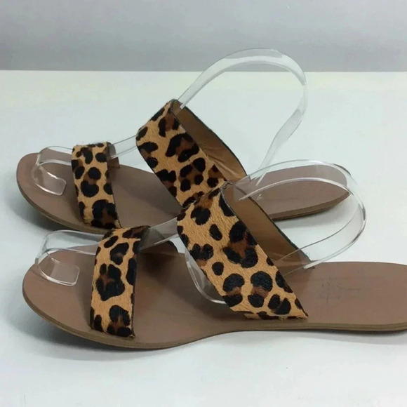 J. BY J. Crew Leopard 🐆 Suede Flat Sandals - Picture 4 of 8